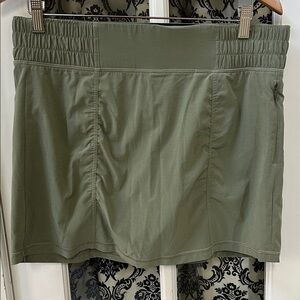 Prana Olive Green Skirt with Elastic Waistband